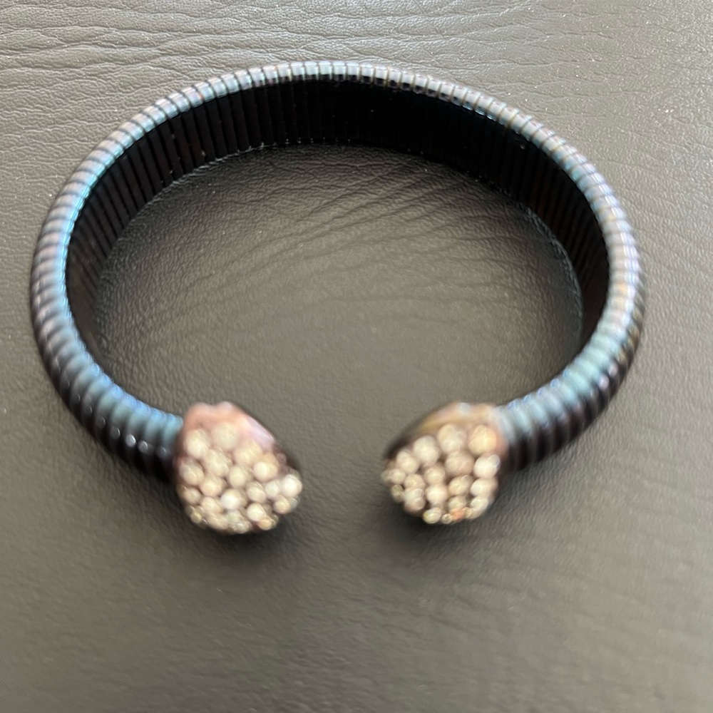 Black and crystal bracelet